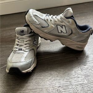 New Balance 530 Kids' Gray and Blue Sneakers